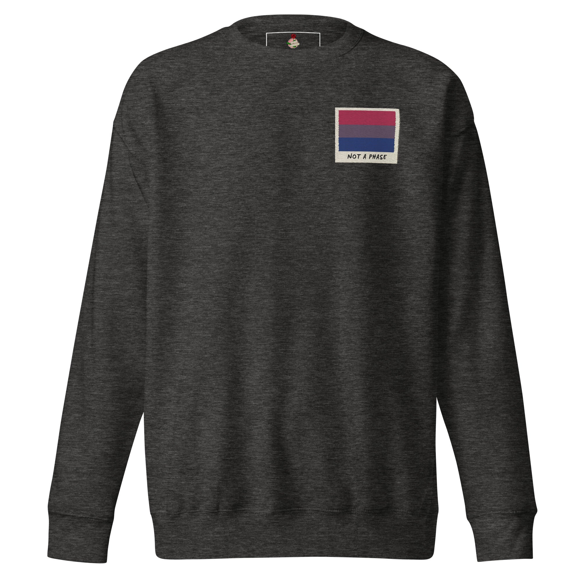 Not A Phase bisexual pride polaroid sweatshirt, view 6 — Rose Gold Co
