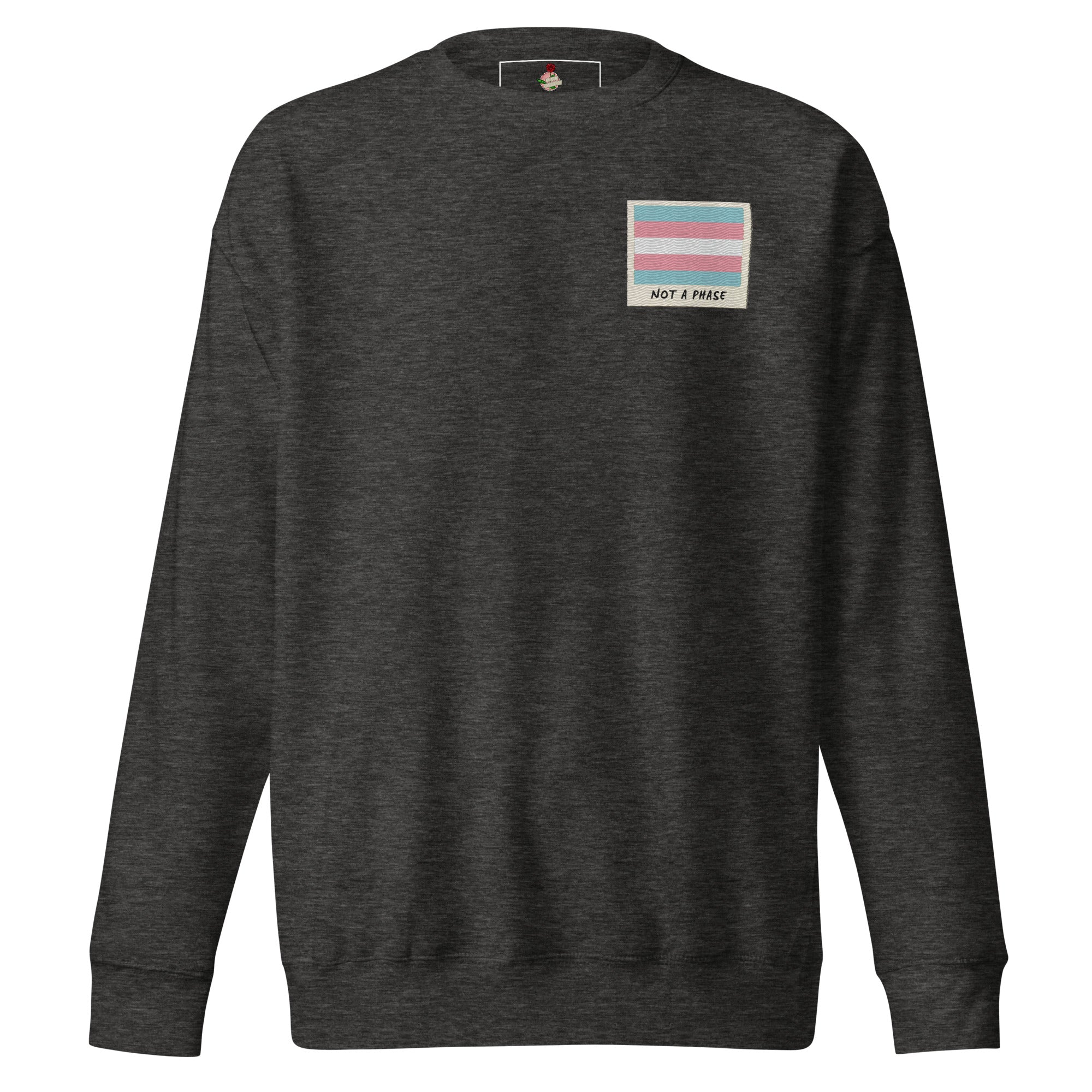 Not A Phase trans pride polaroid sweatshirt, view 4 — Rose Gold Co