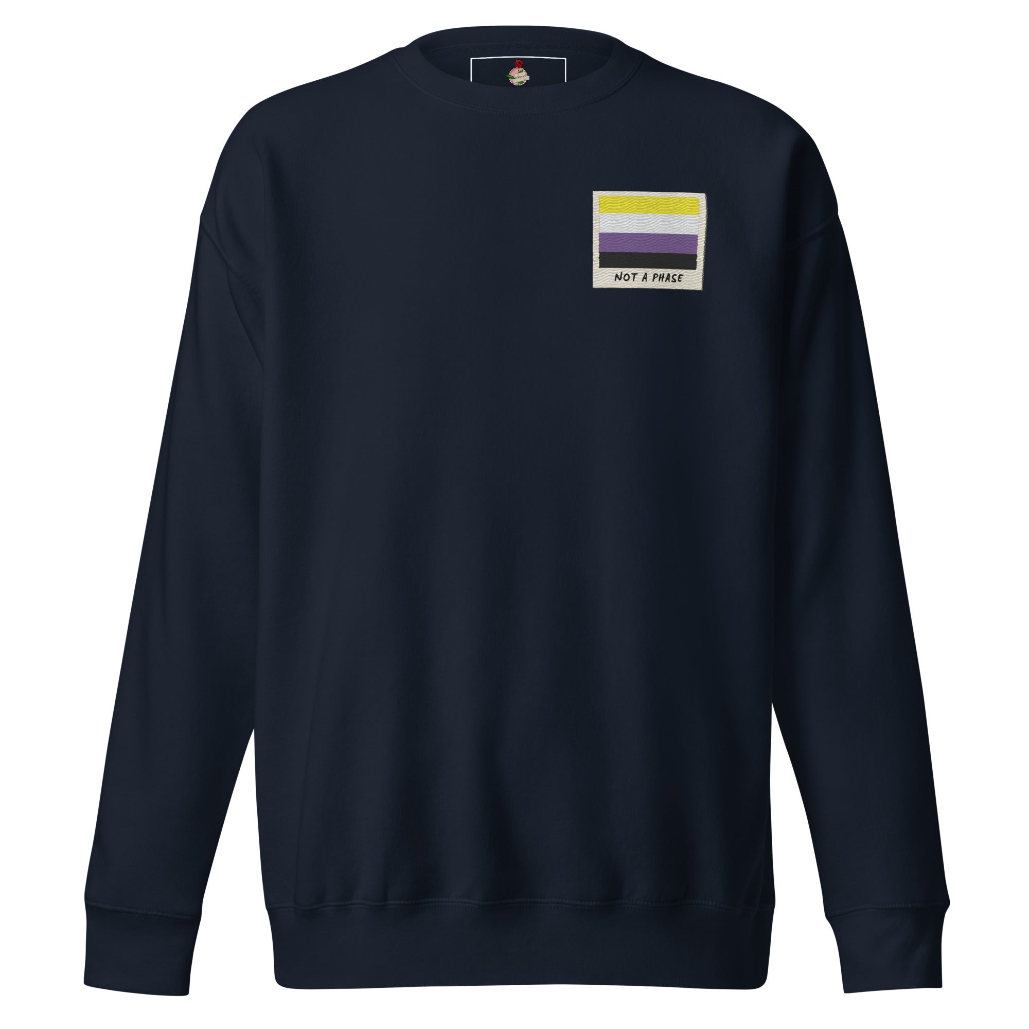 Not A Phase non-binary pride polaroid sweatshirt, view 5 — Rose Gold Co