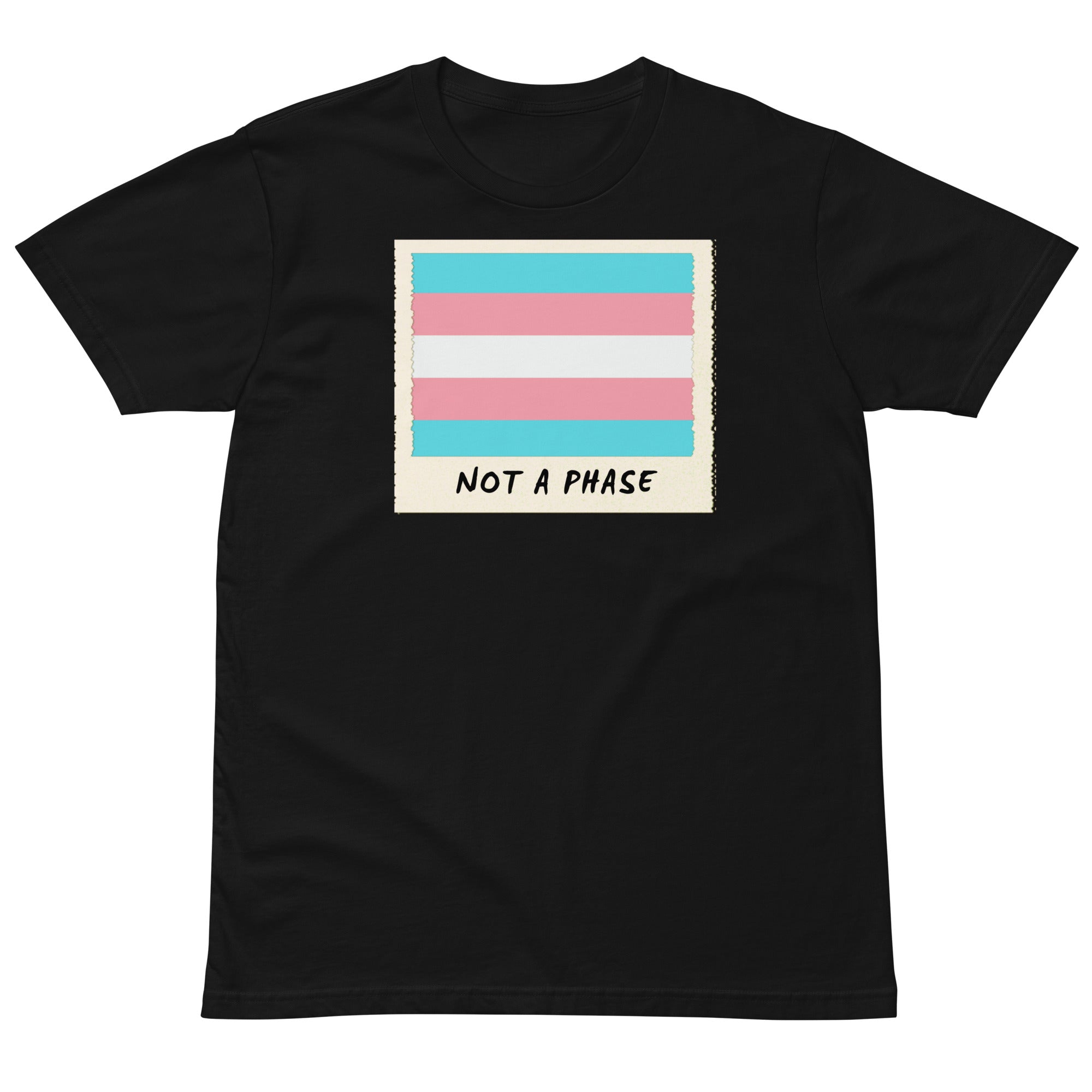 Not A Phase trans pride polaroid tee — Rose Gold Co