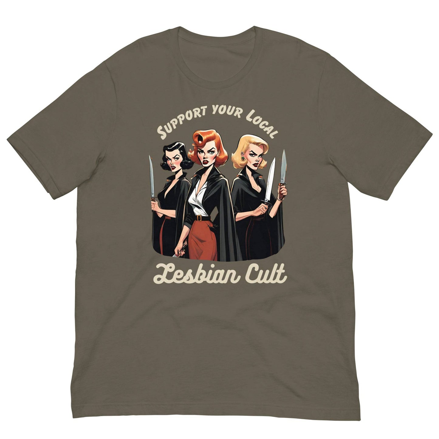 Support Your Local lesbian Cult Unisex t-shirt - Rose Gold Co. Shop