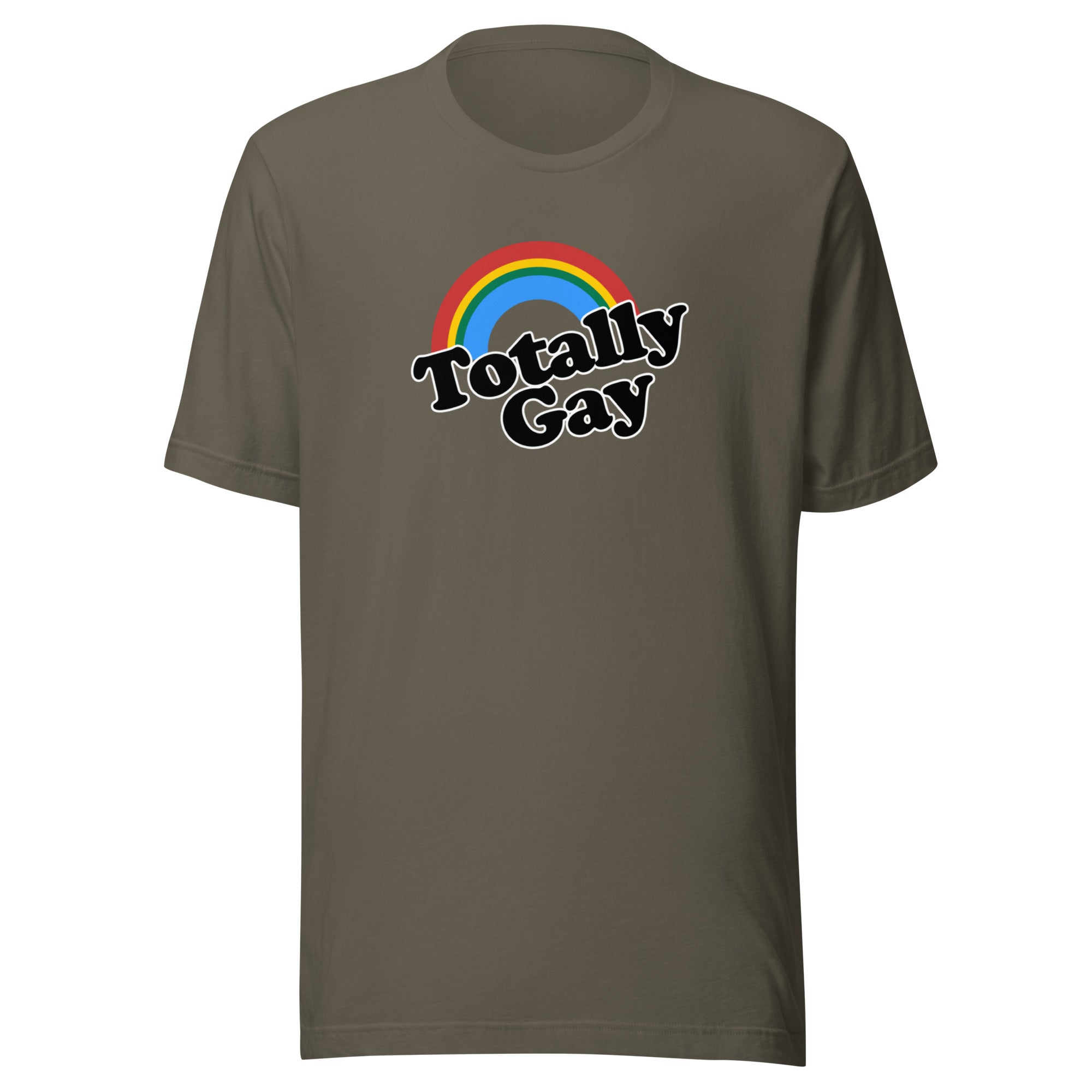 Totally Gay pride tee, view 3 — Rose Gold Co