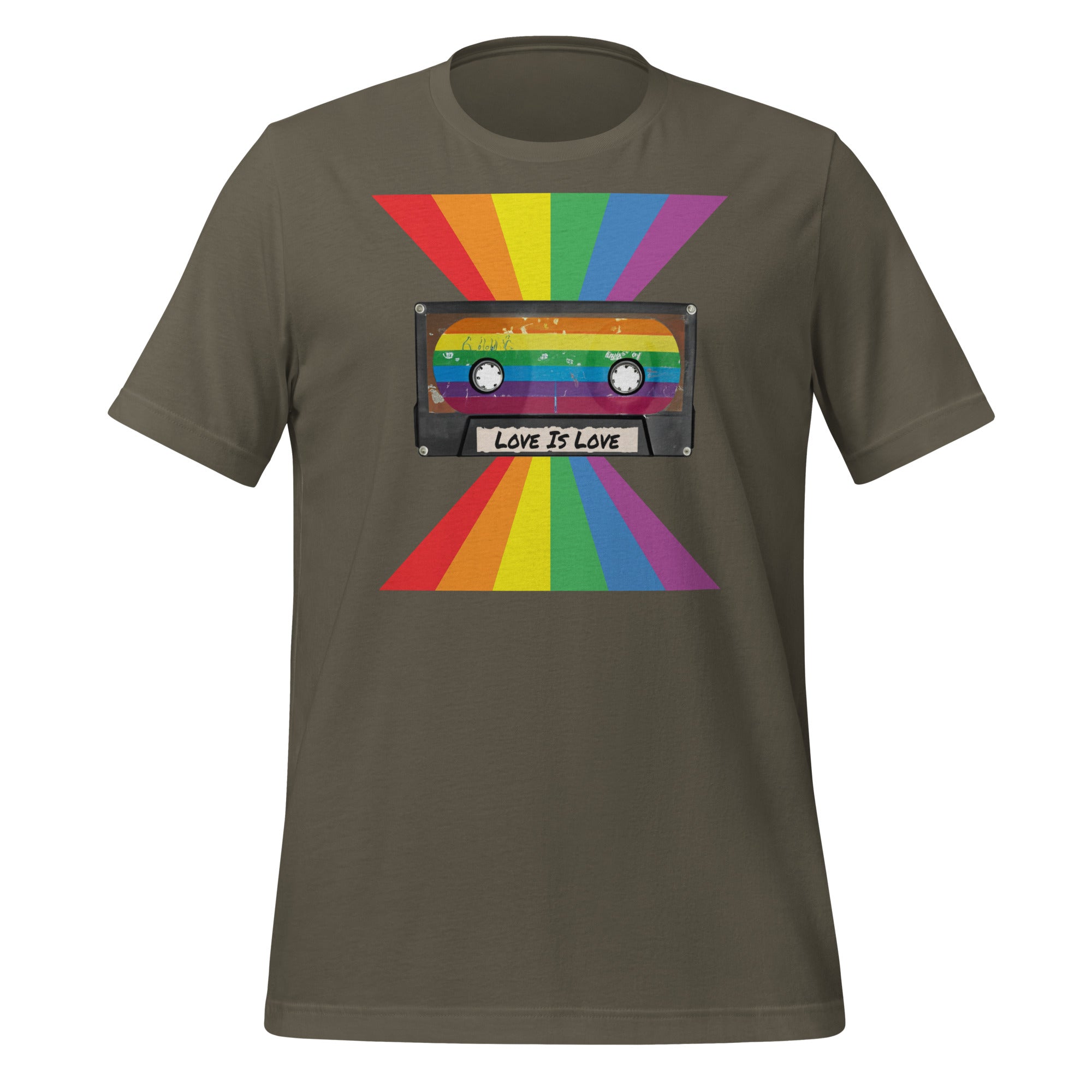 Love Is Love gay pride tee, view 4 — Rose Gold Co