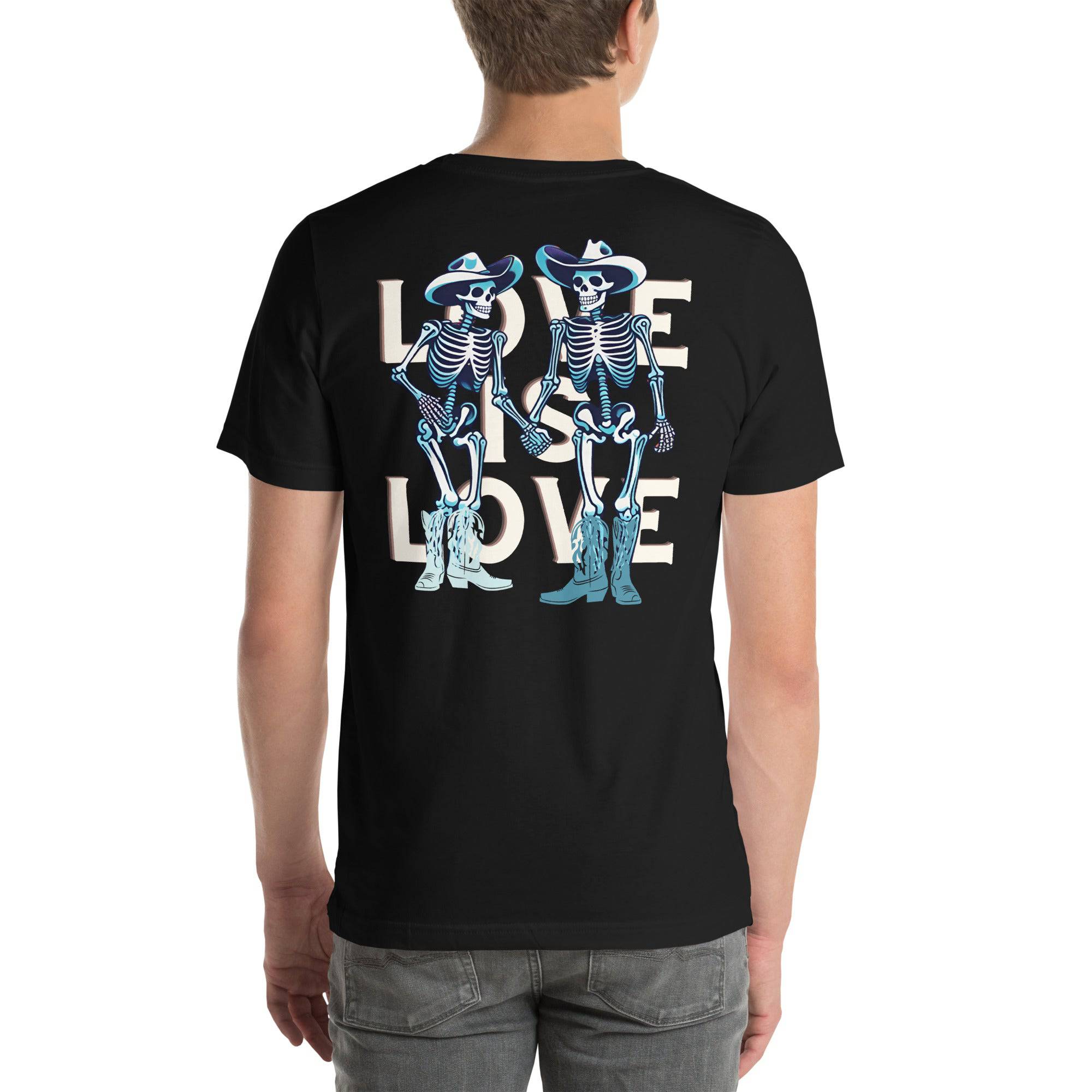 Love Is Love Skeleton tee, view 6 — Rose Gold Co