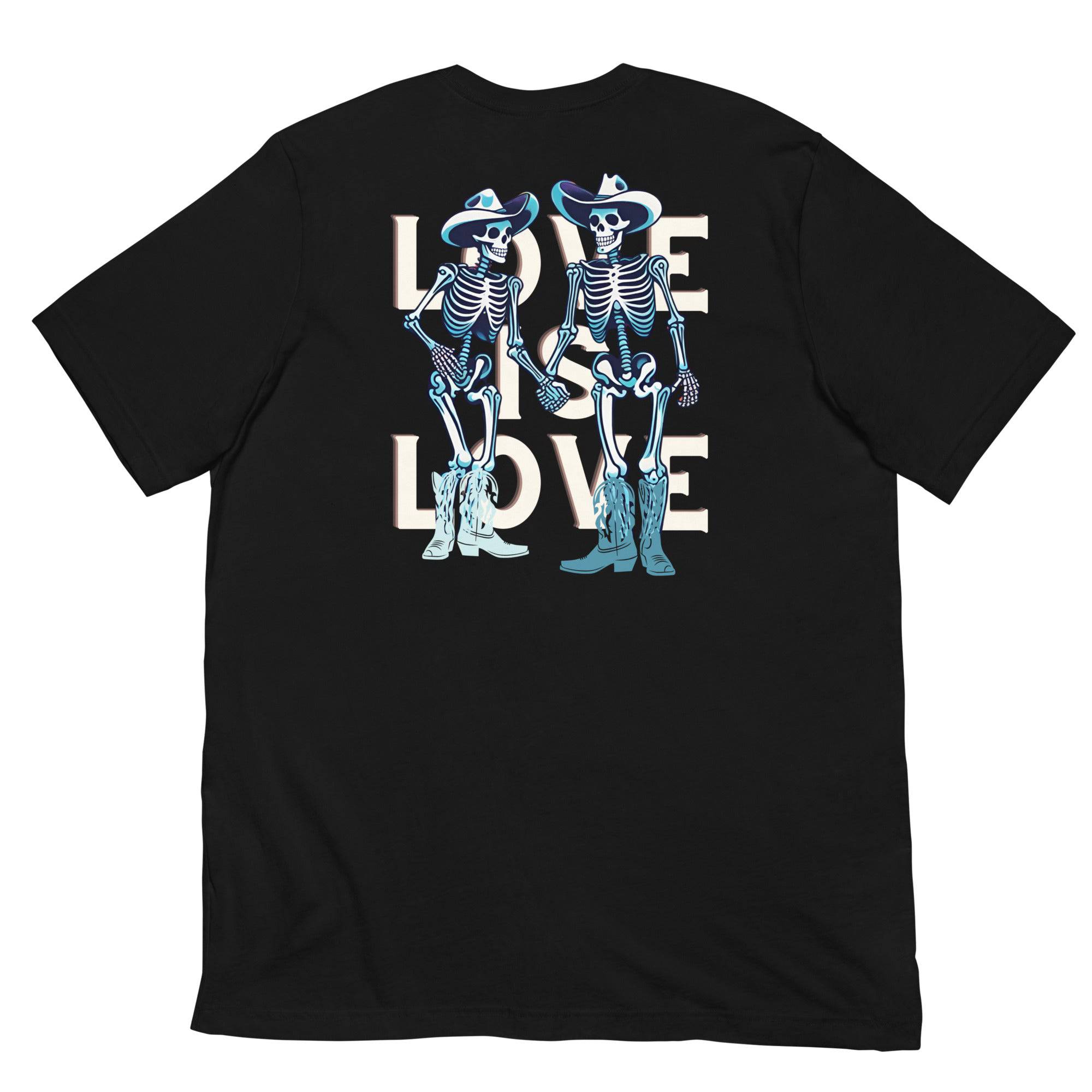 Love Is Love Skeleton tee, view 5 — Rose Gold Co