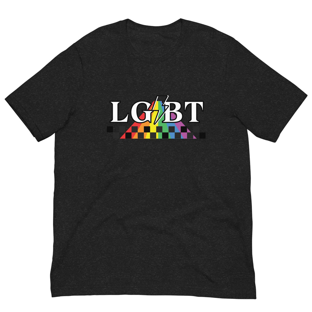 LGBT Lightning pride tee, view 4 — Rose Gold Co