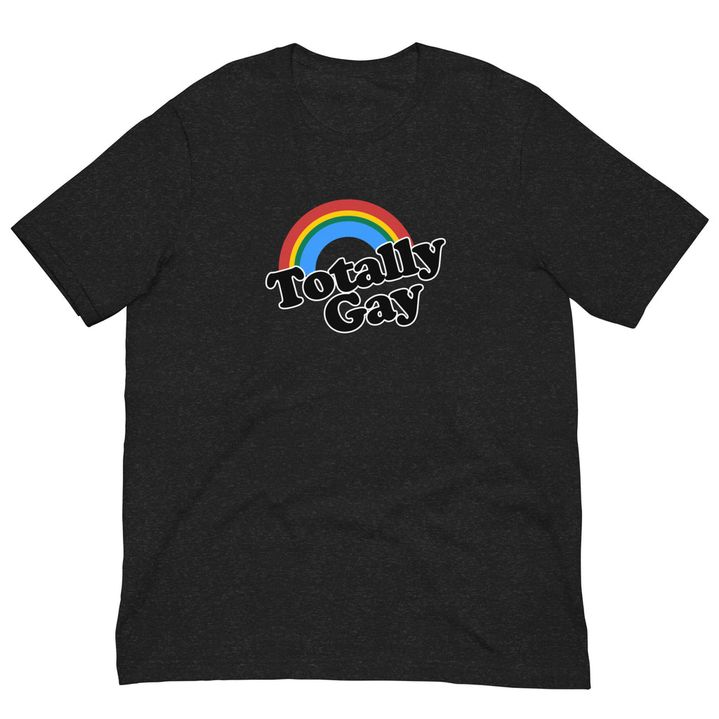 Totally Gay pride tee, view 2 — Rose Gold Co