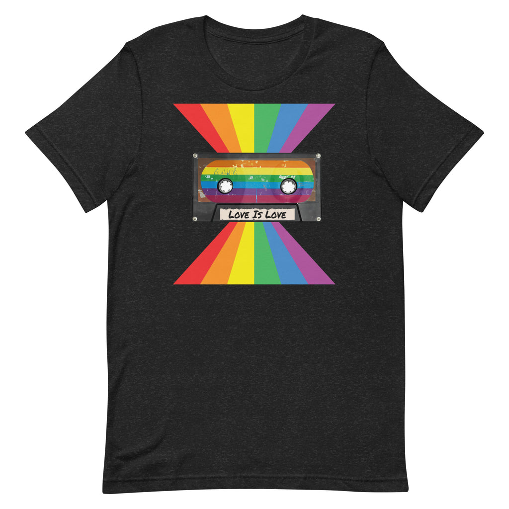 Love Is Love gay pride tee, view 2 — Rose Gold Co