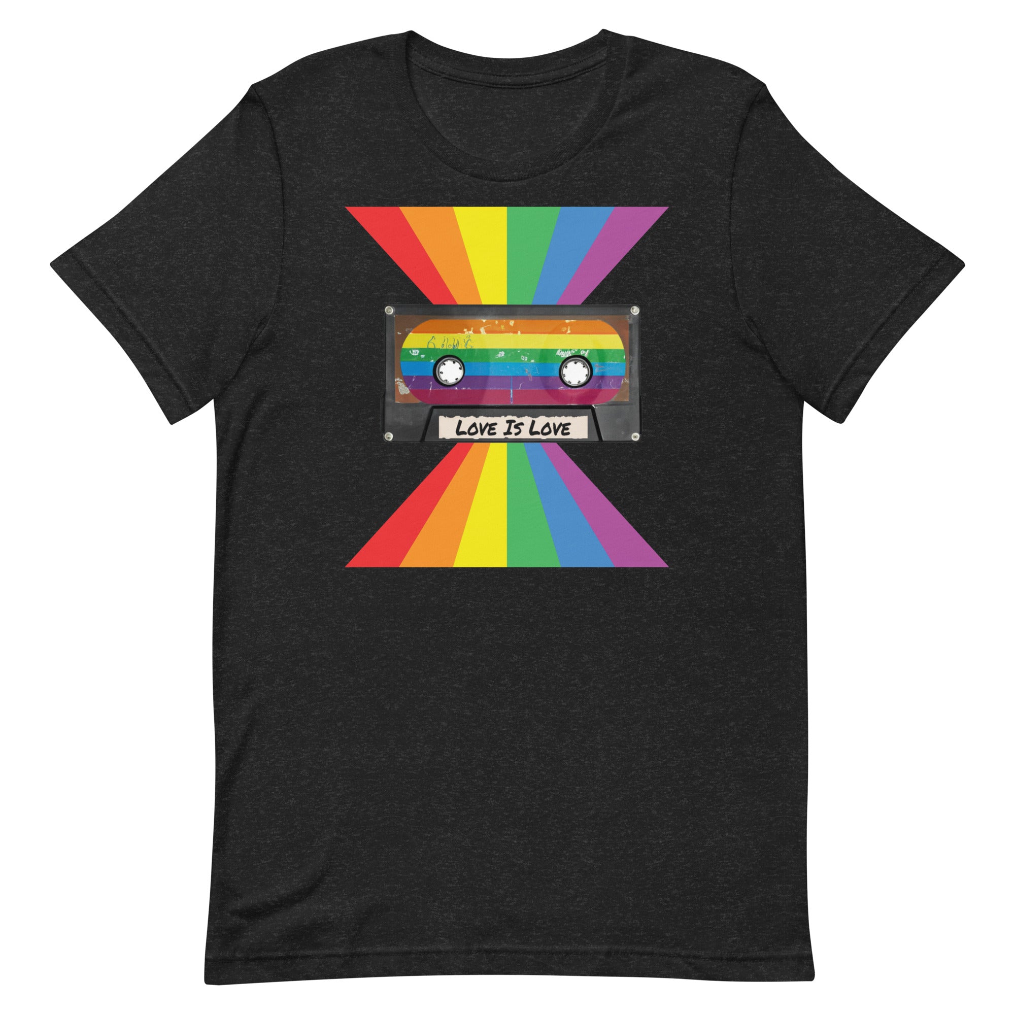 Love Is Love gay pride tee, view 2 — Rose Gold Co