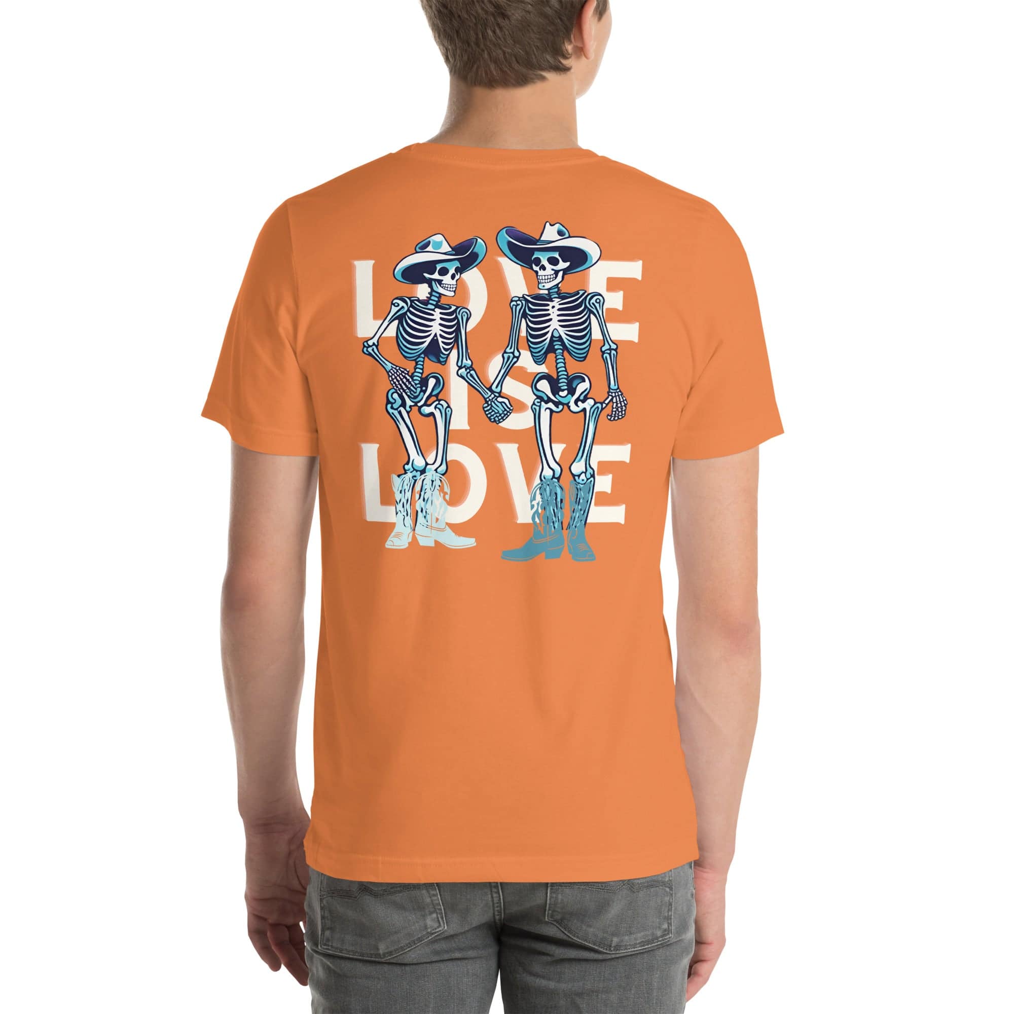 Love Is Love Skeleton tee, view 13 — Rose Gold Co