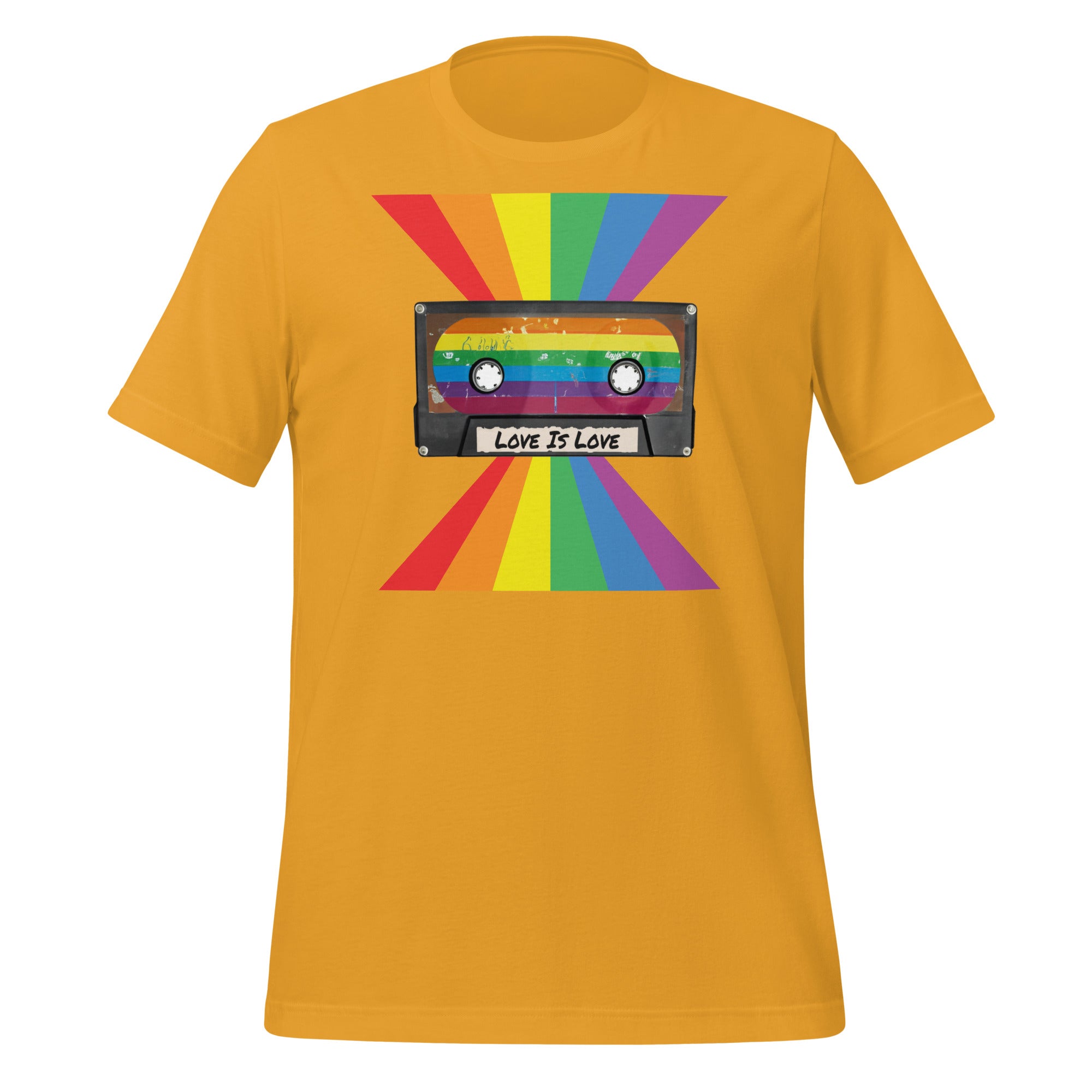 Love Is Love gay pride tee, view 5 — Rose Gold Co