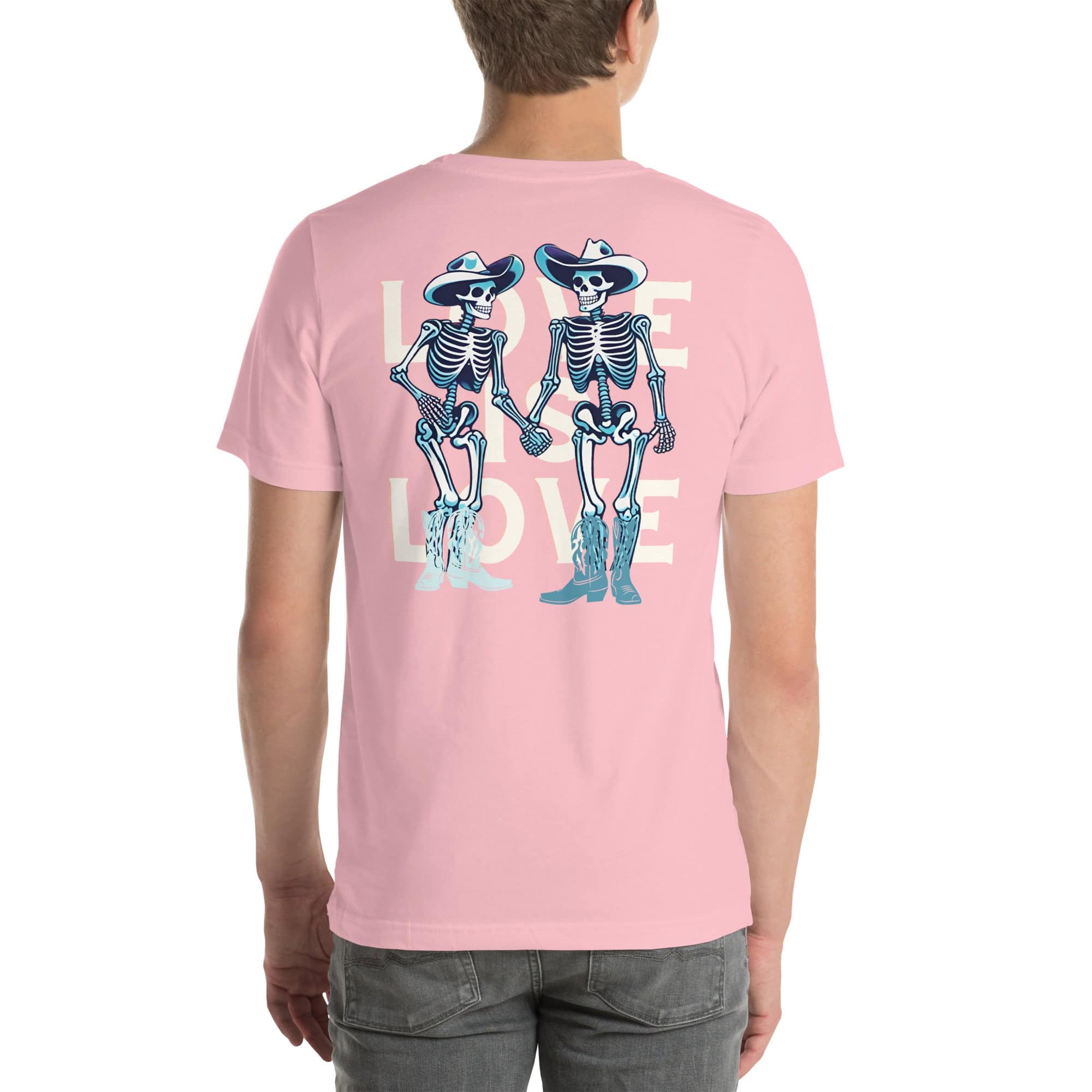 Love Is Love Skeleton tee, view 17 — Rose Gold Co