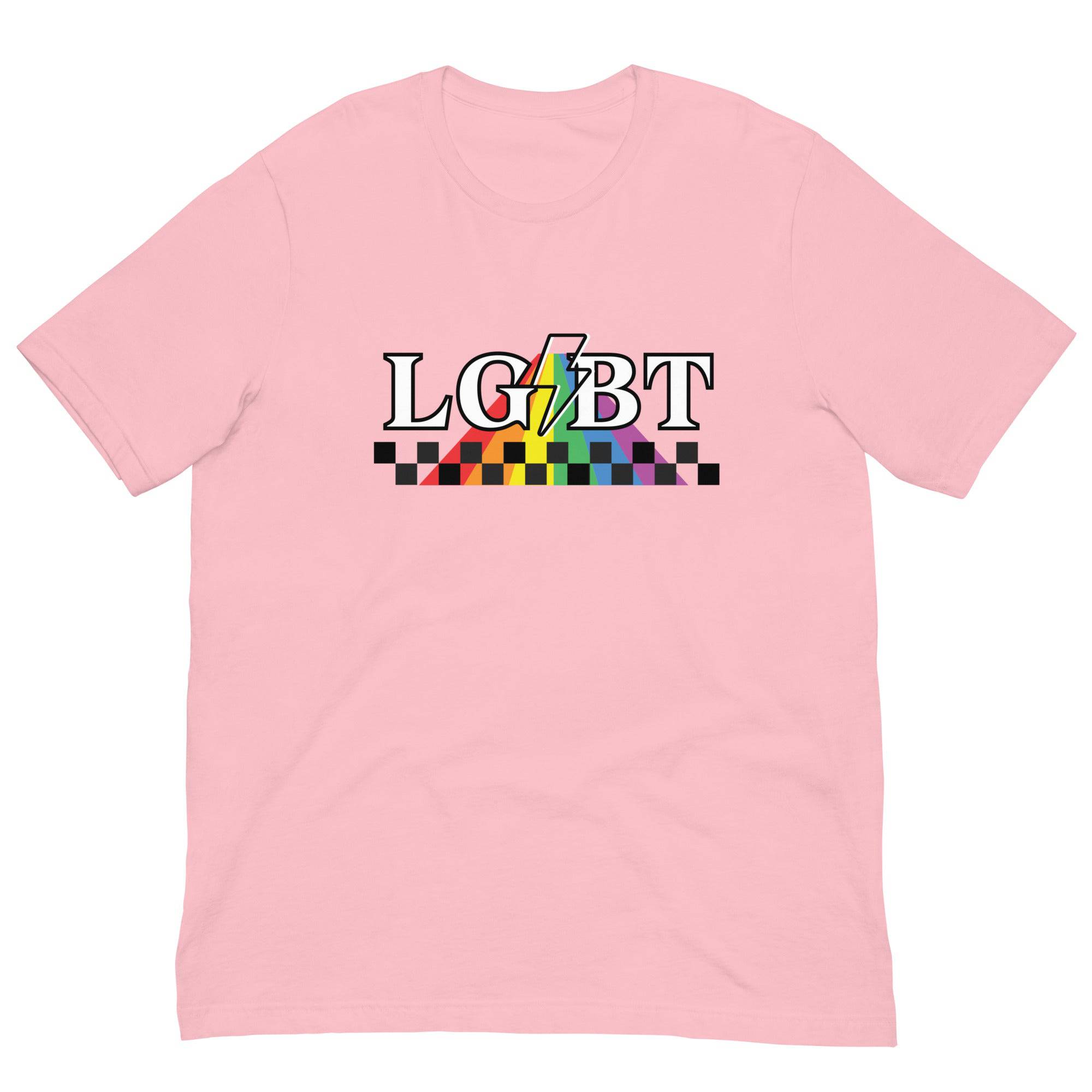 LGBT Lightning pride tee, view 5 — Rose Gold Co
