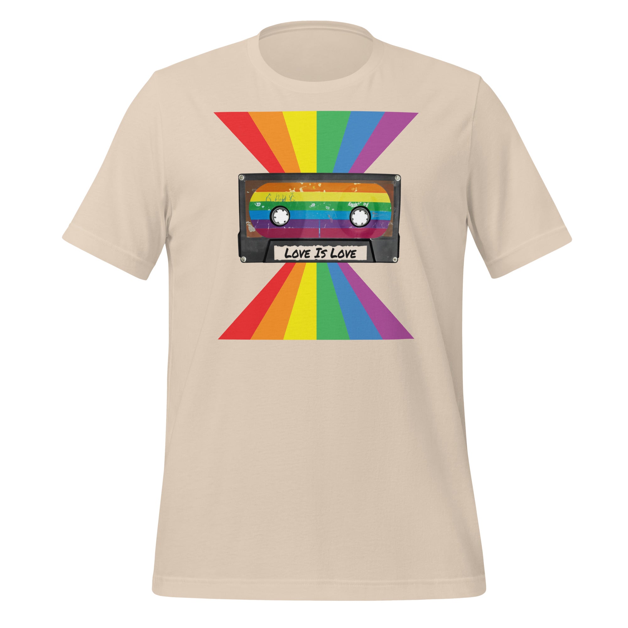 Love Is Love gay pride tee, view 6 — Rose Gold Co