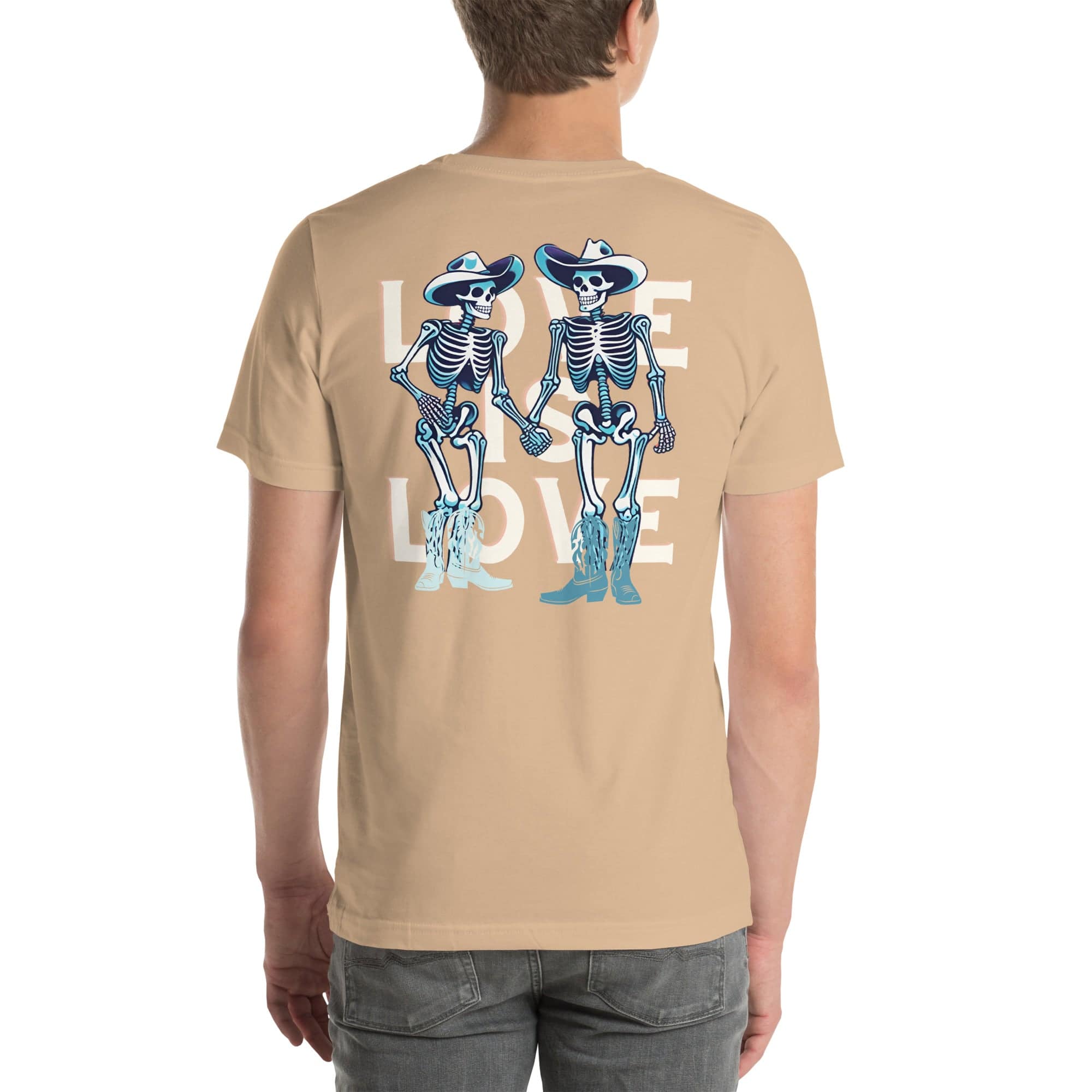Love Is Love Skeleton tee, view 15 — Rose Gold Co