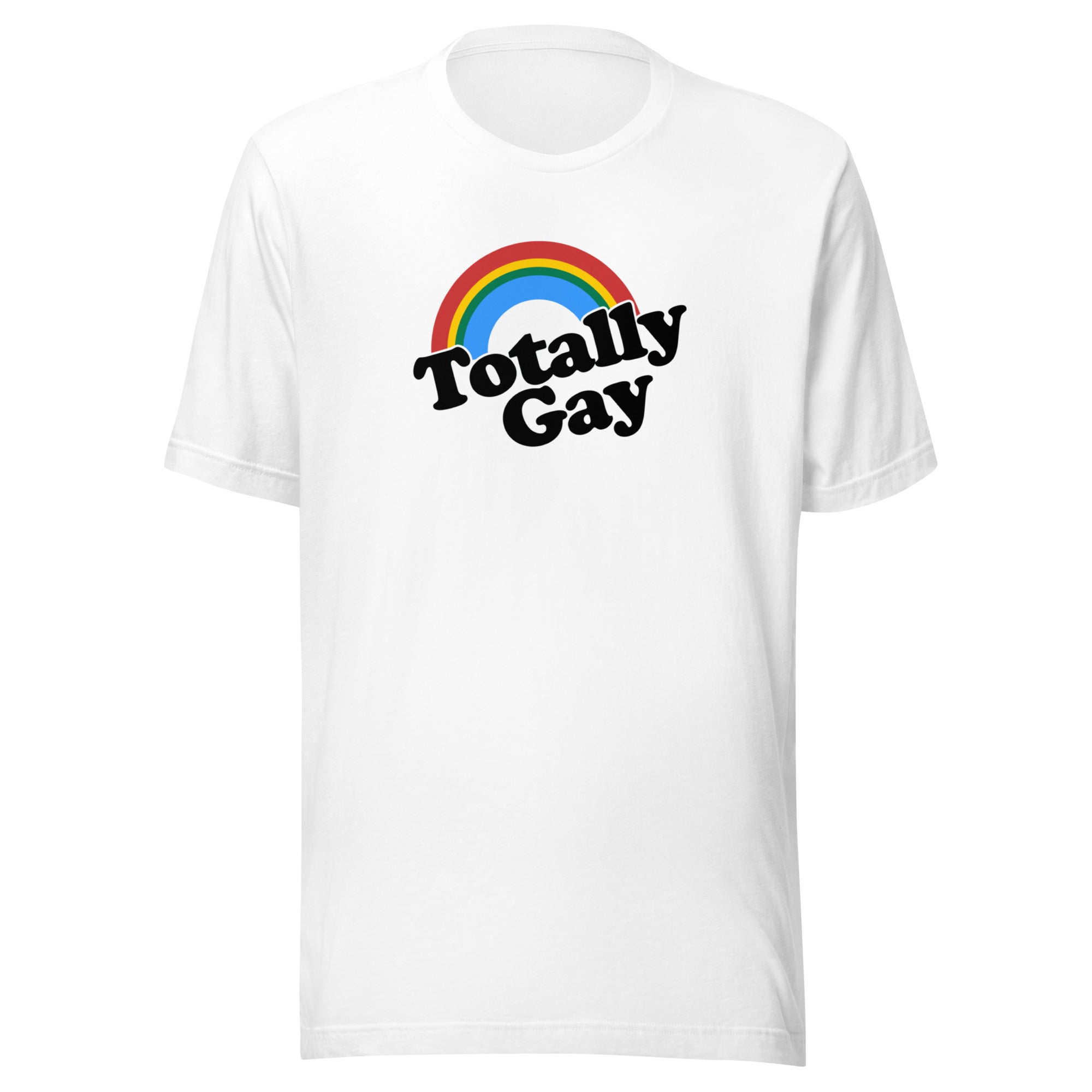 Totally Gay pride tee, view 6 — Rose Gold Co