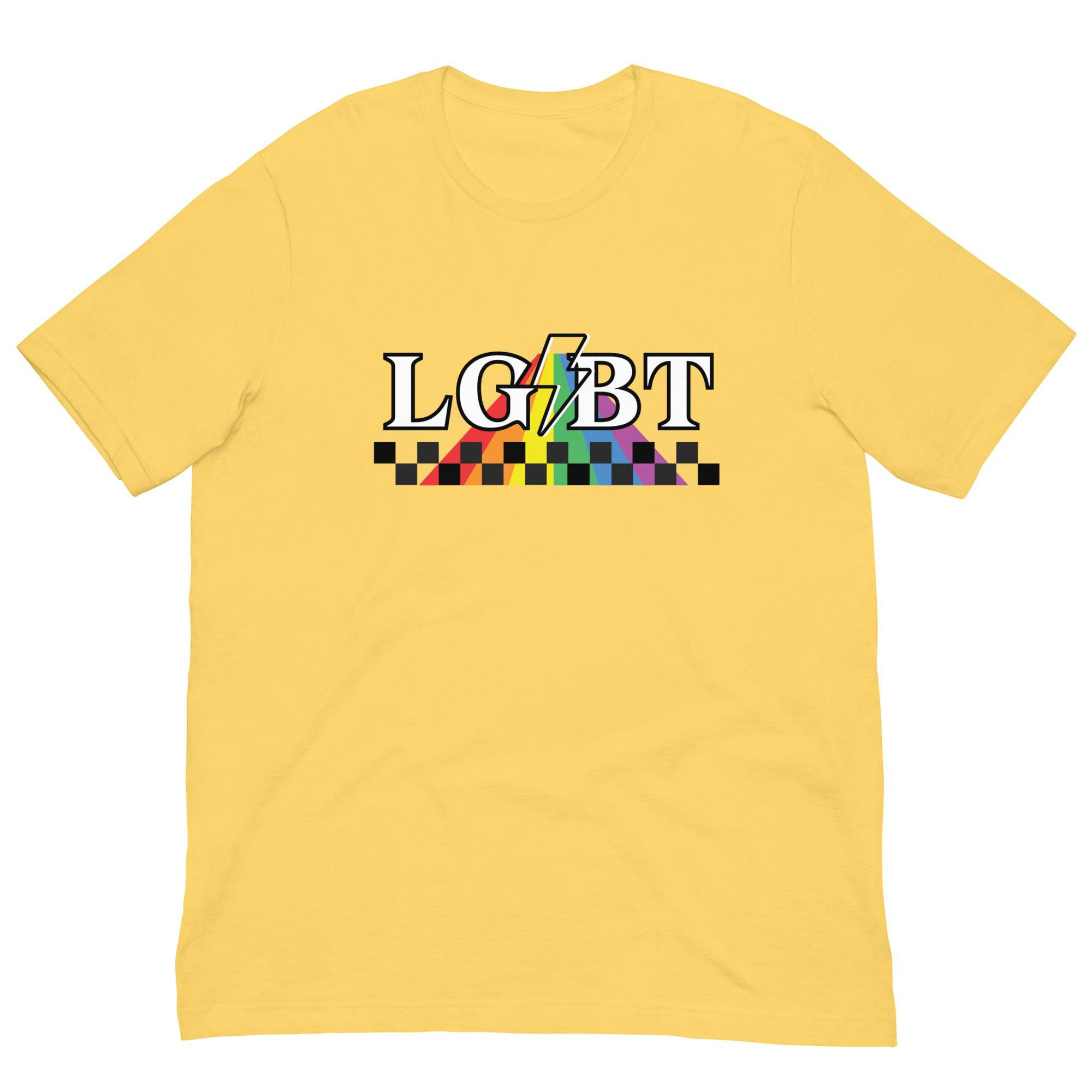 LGBT Lightning pride tee, view 6 — Rose Gold Co