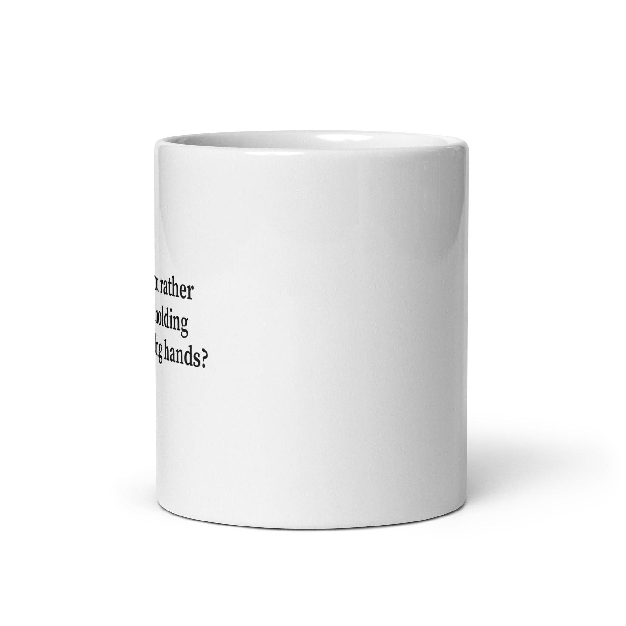 Would You Rather See white glossy mug, view 3 — Rose Gold Co