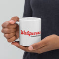 Walqueens white glossy mug — Rose Gold Co