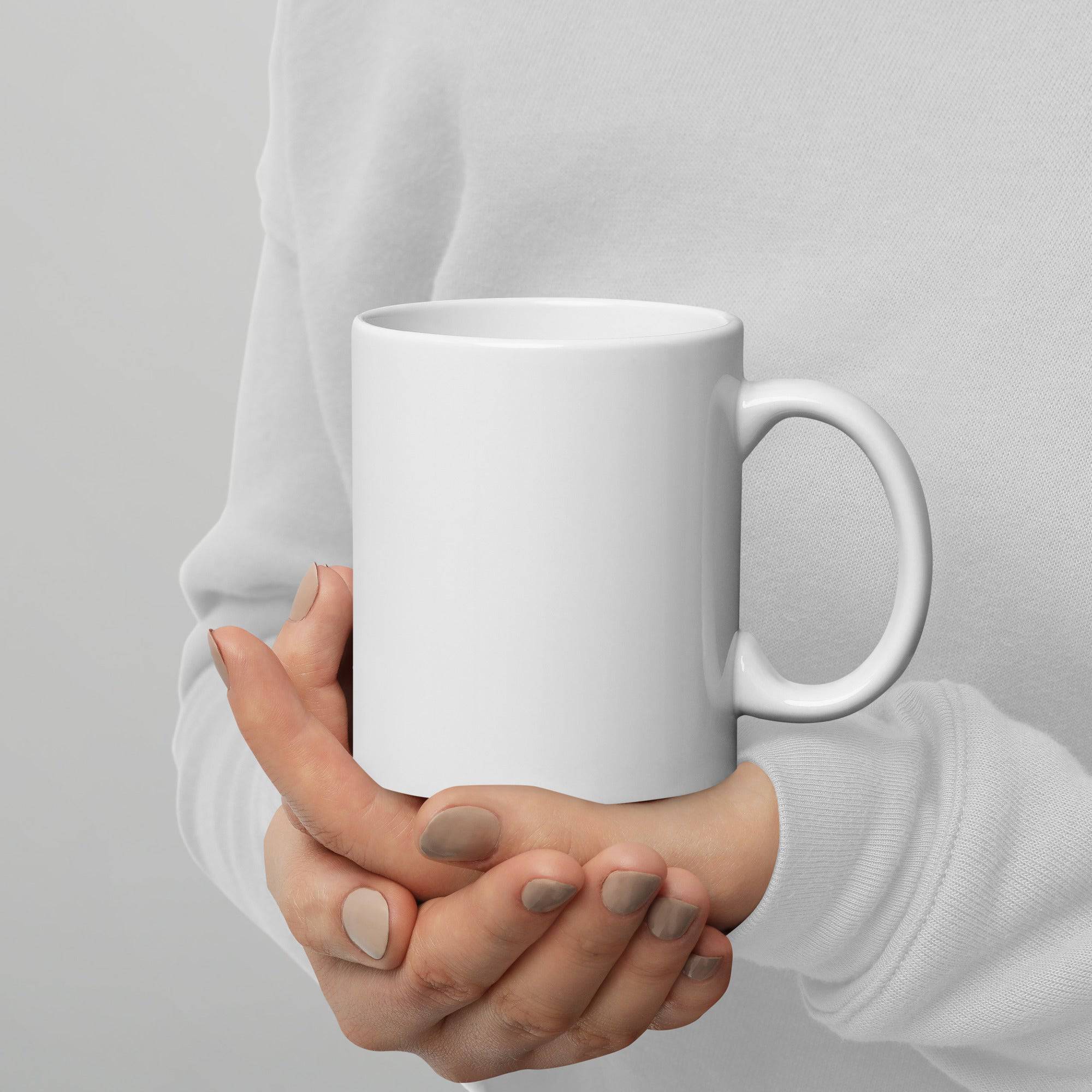 Oops I Forgot to Have Children white glossy mug, view 4 — Rose Gold Co