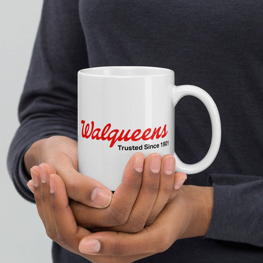 Walqueens white glossy mug, view 2 — Rose Gold Co