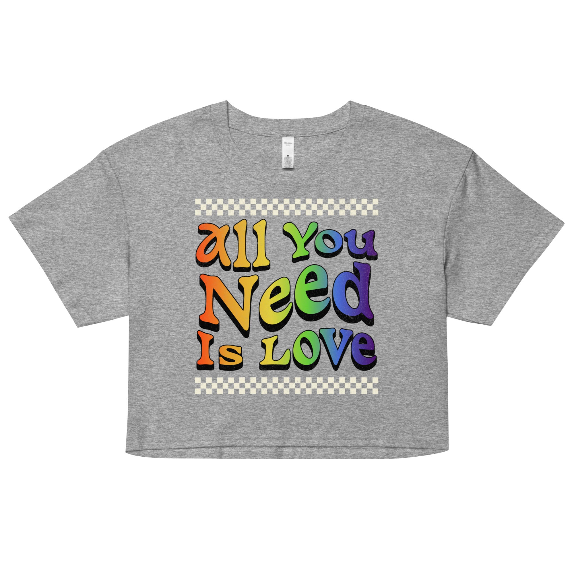 All You Need Is Love relaxed crop top, view 10 — Rose Gold Co