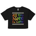 All You Need Is Love relaxed crop top, back view — Rose Gold Co