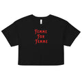 Femme For Femme crop top, side view — Rose Gold Co