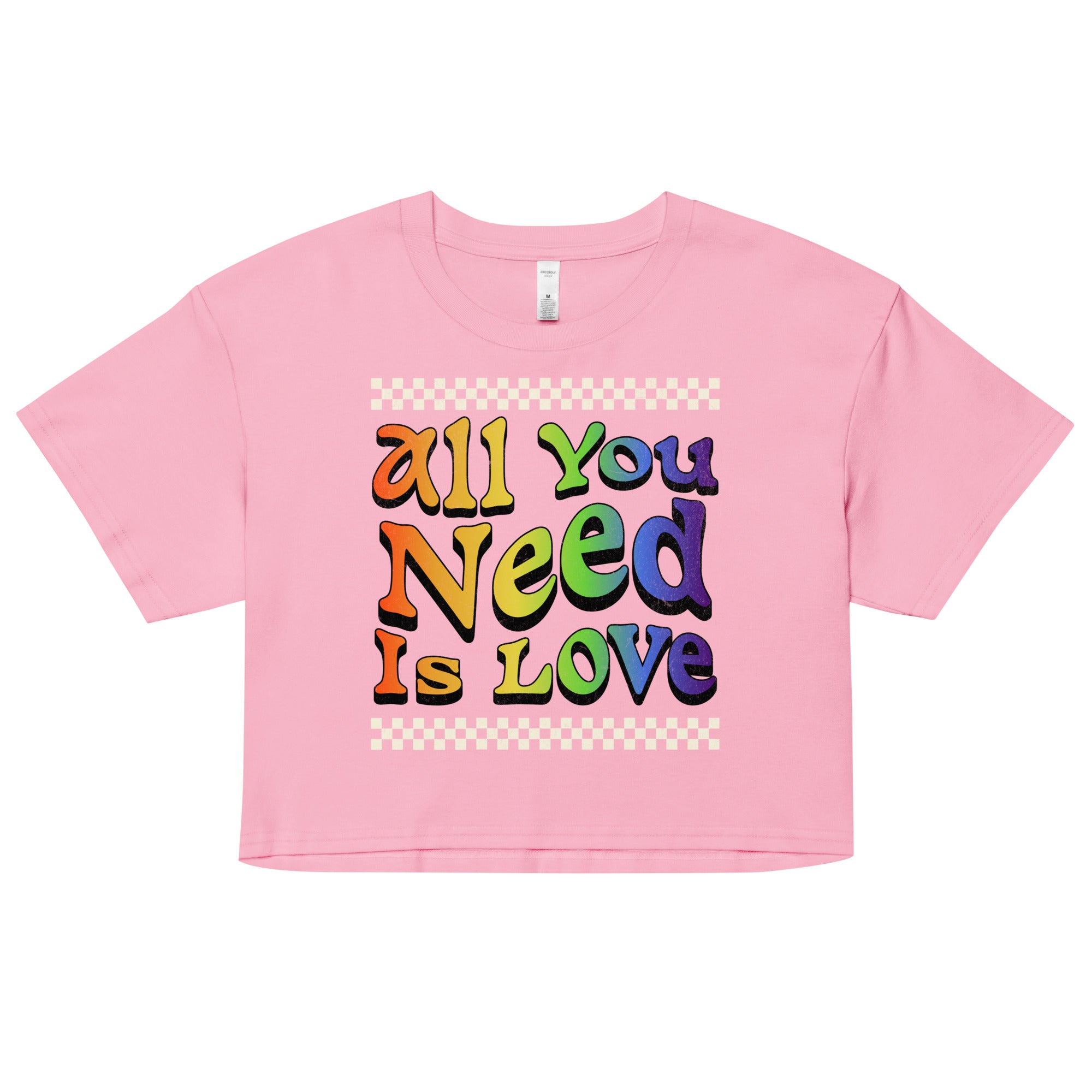 All You Need Is Love relaxed crop top, view 9 — Rose Gold Co