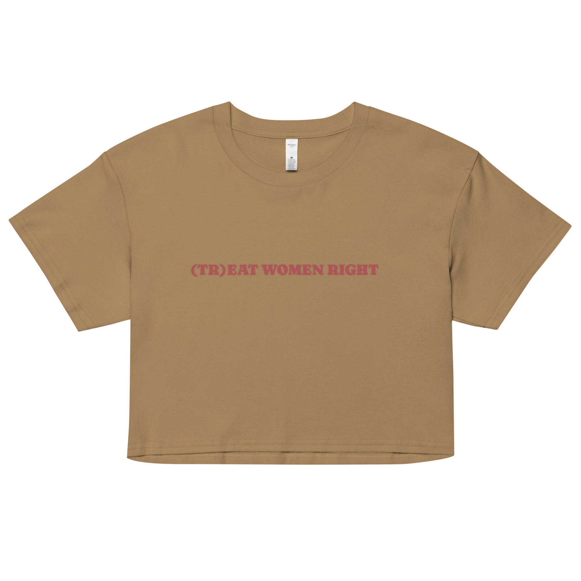 (Tr)eat Women Right crop top, view 6 — Rose Gold Co