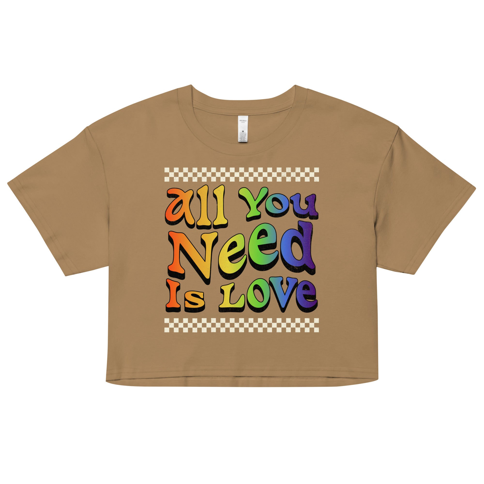 All You Need Is Love relaxed crop top, view 8 — Rose Gold Co