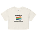 Same Love Same Rights crop top, view 4 — Rose Gold Co