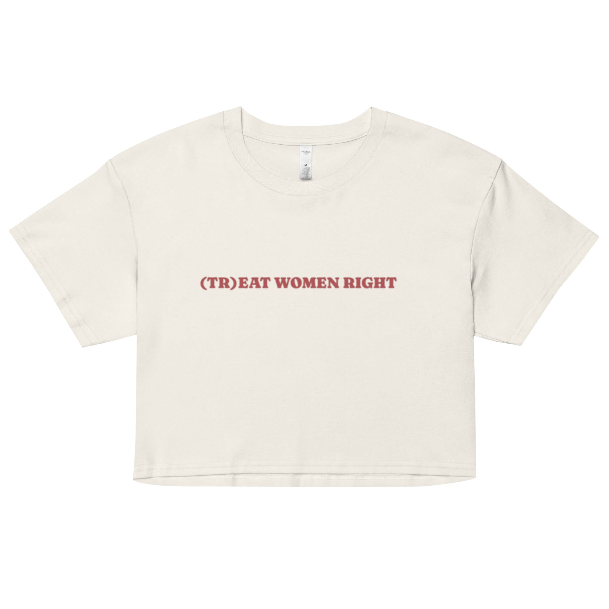 (Tr)eat Women Right crop top, view 7 — Rose Gold Co