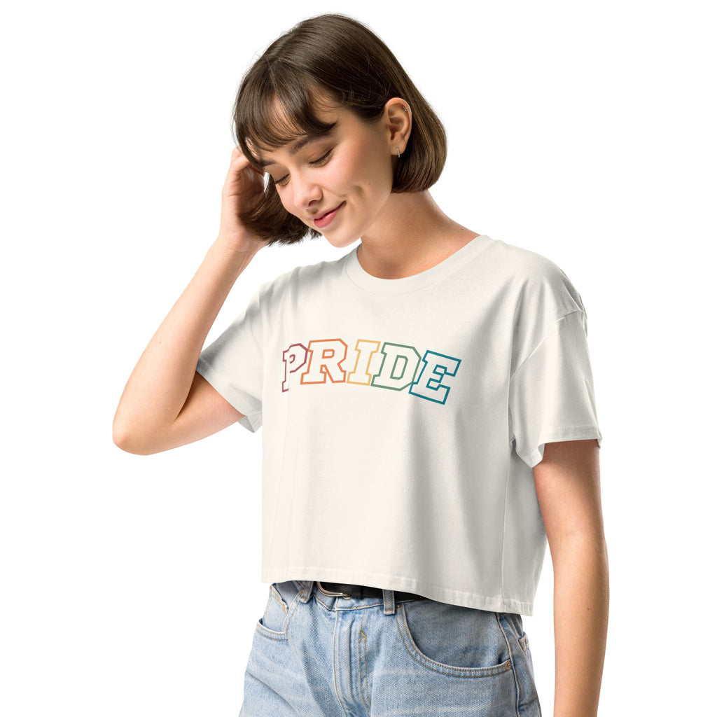 LGBT pride crop top, view 6 — Rose Gold Co