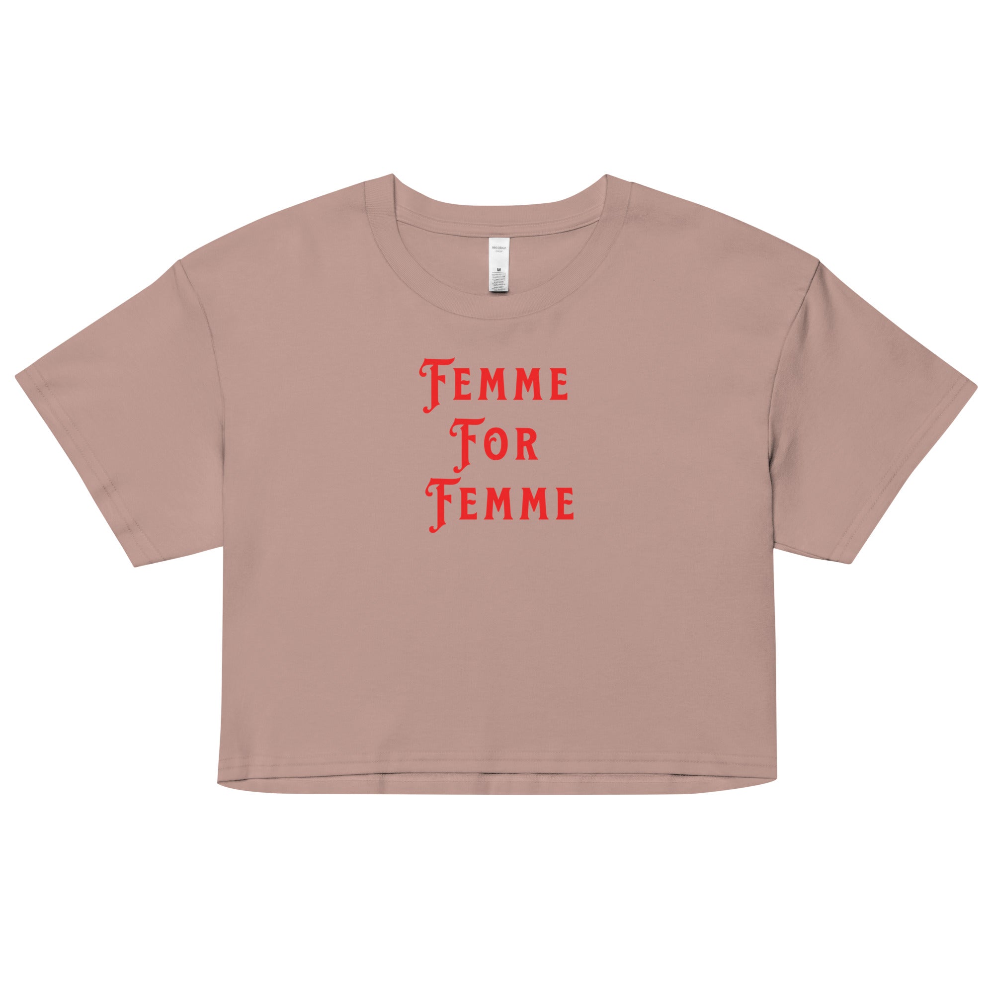 Femme For Femme crop top, detail view — Rose Gold Co