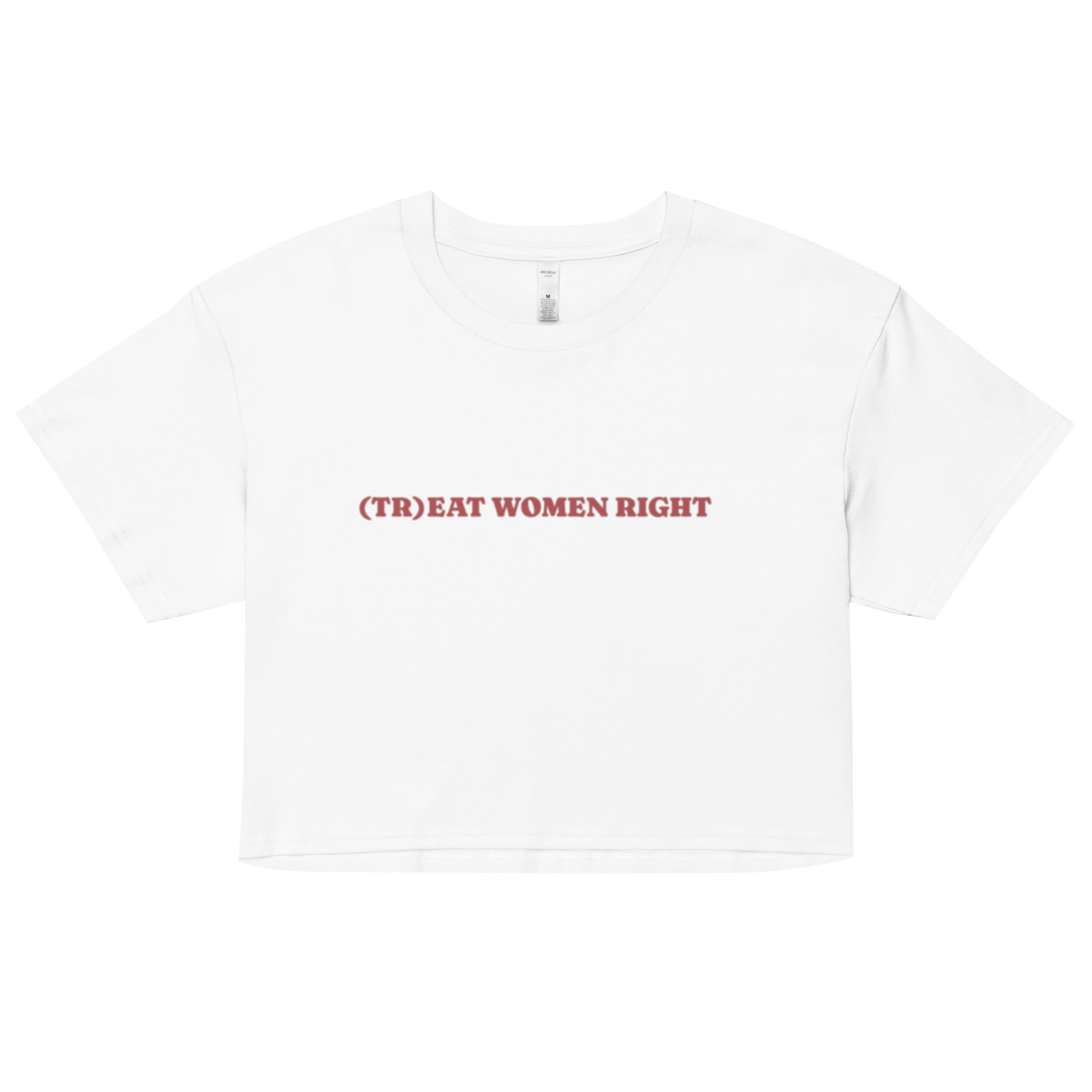(Tr)eat Women Right crop top, view 8 — Rose Gold Co