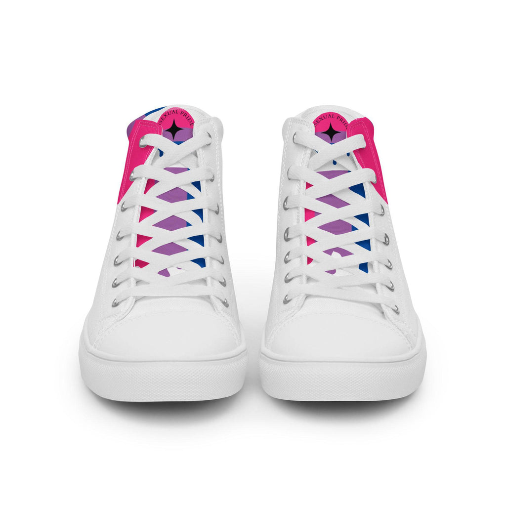 Melting bisexual pride women's high tops, view 5 — Rose Gold Co