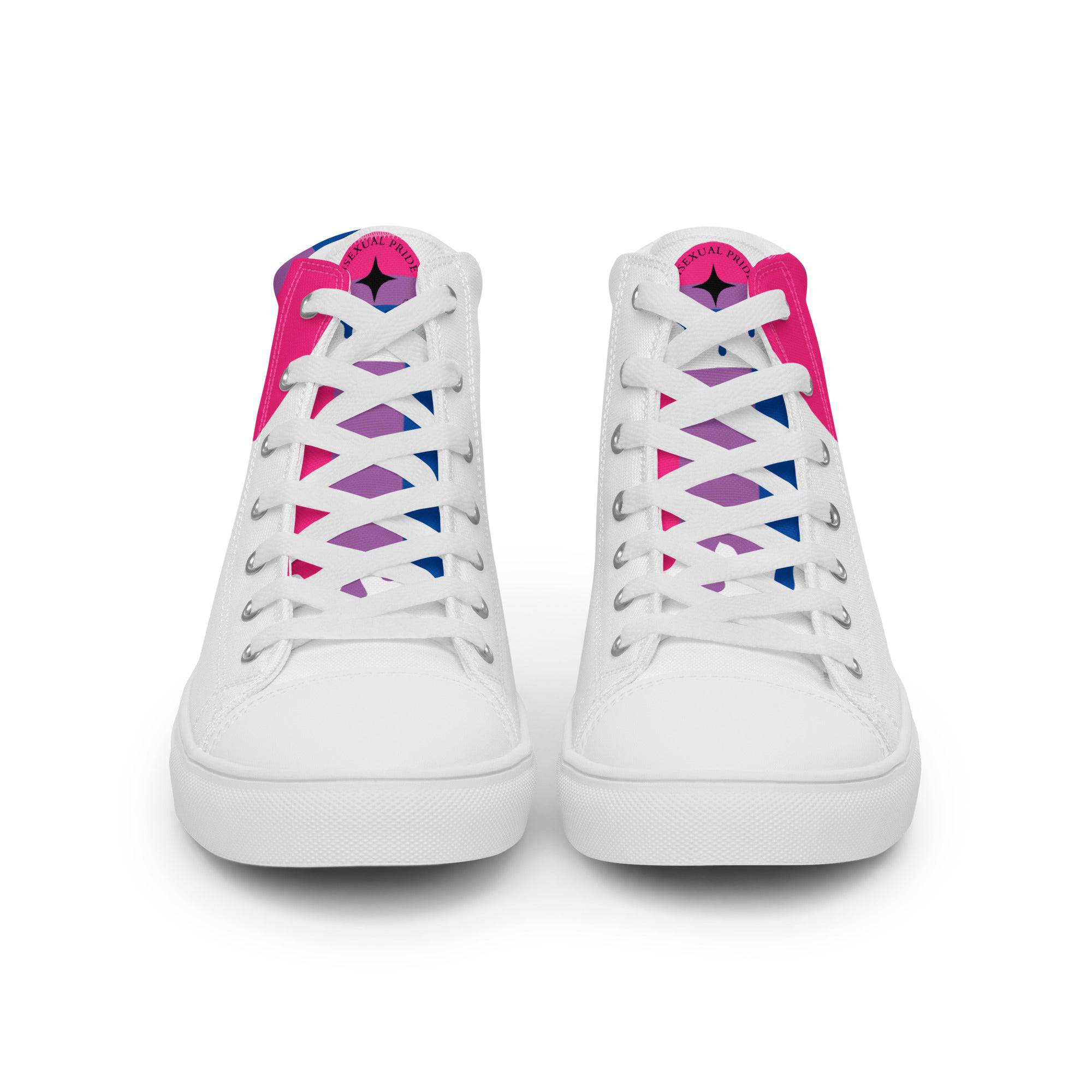 Melting bisexual pride women's high tops, view 5 — Rose Gold Co