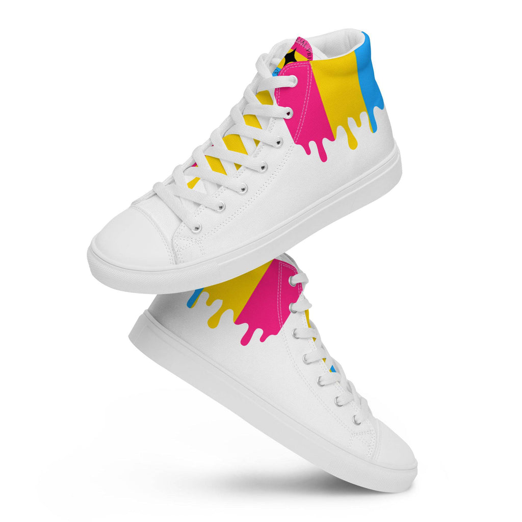 Melting pansexual pride women's high tops, view 10 — Rose Gold Co
