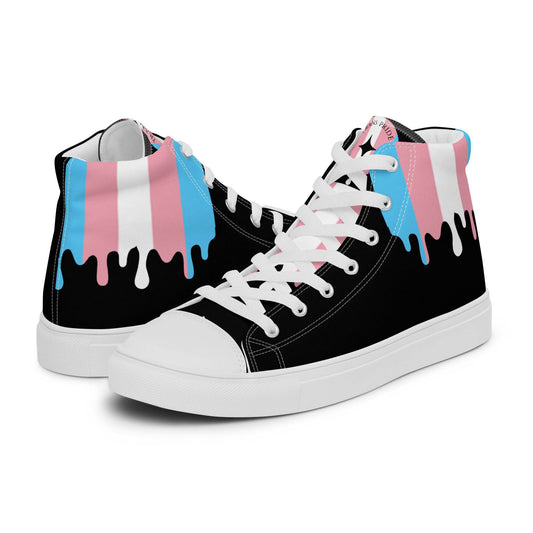 Trans Melting Pride Women’s Size high top shoes - Rose Gold Co. Shop