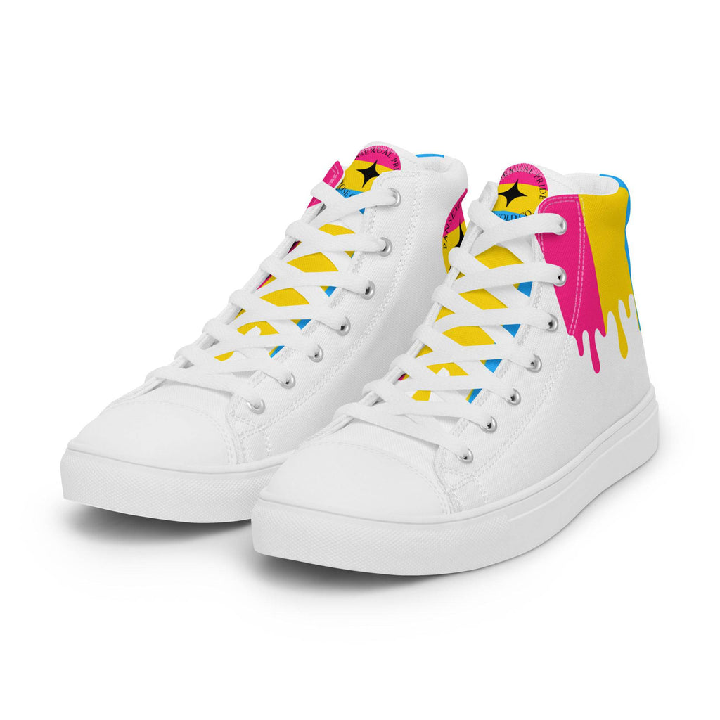 Melting pansexual pride women's high tops, view 5 — Rose Gold Co