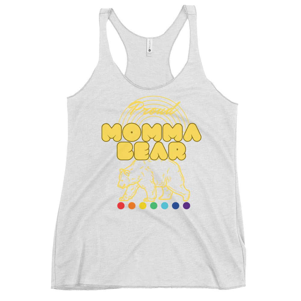 Proud Mama Bear racerback tank top, view 6 — Rose Gold Co