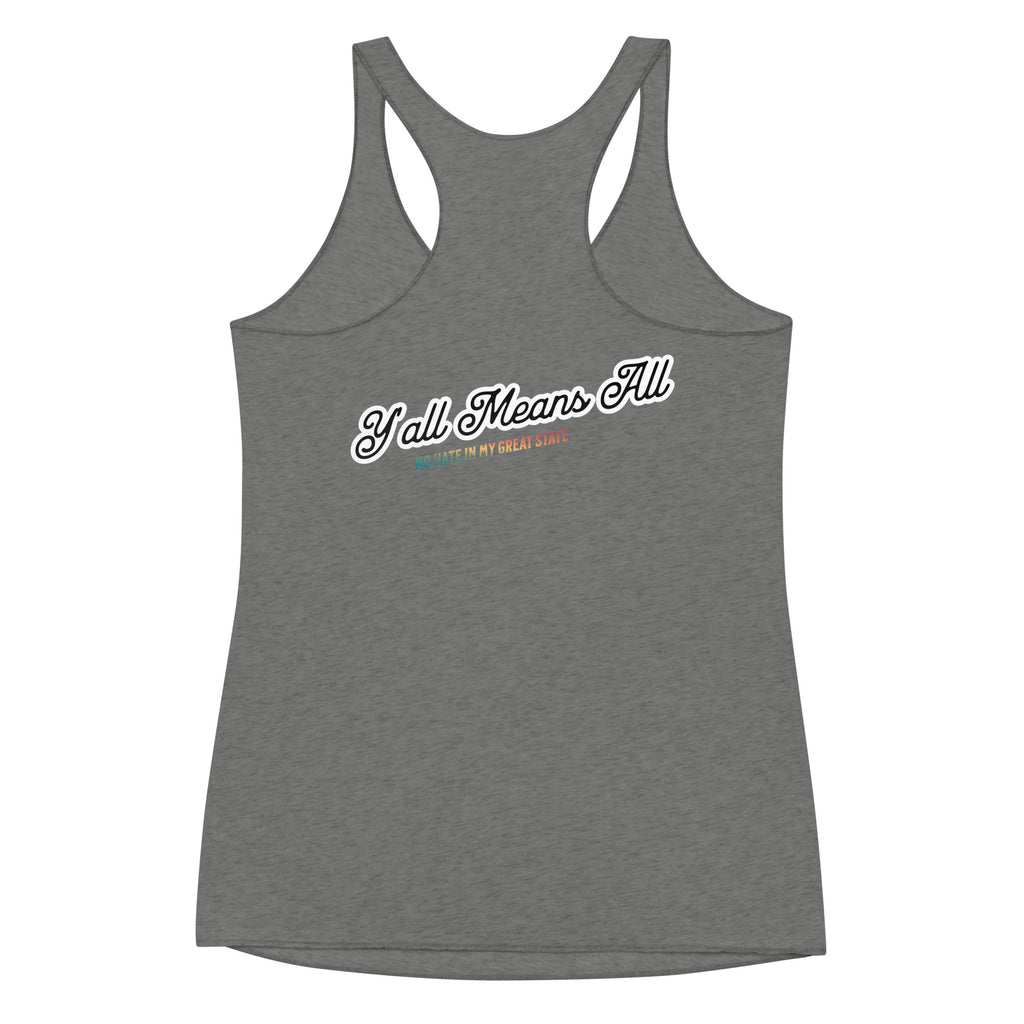 No Hate In My Great State women's racerback tank, view 10 — Rose Gold Co
