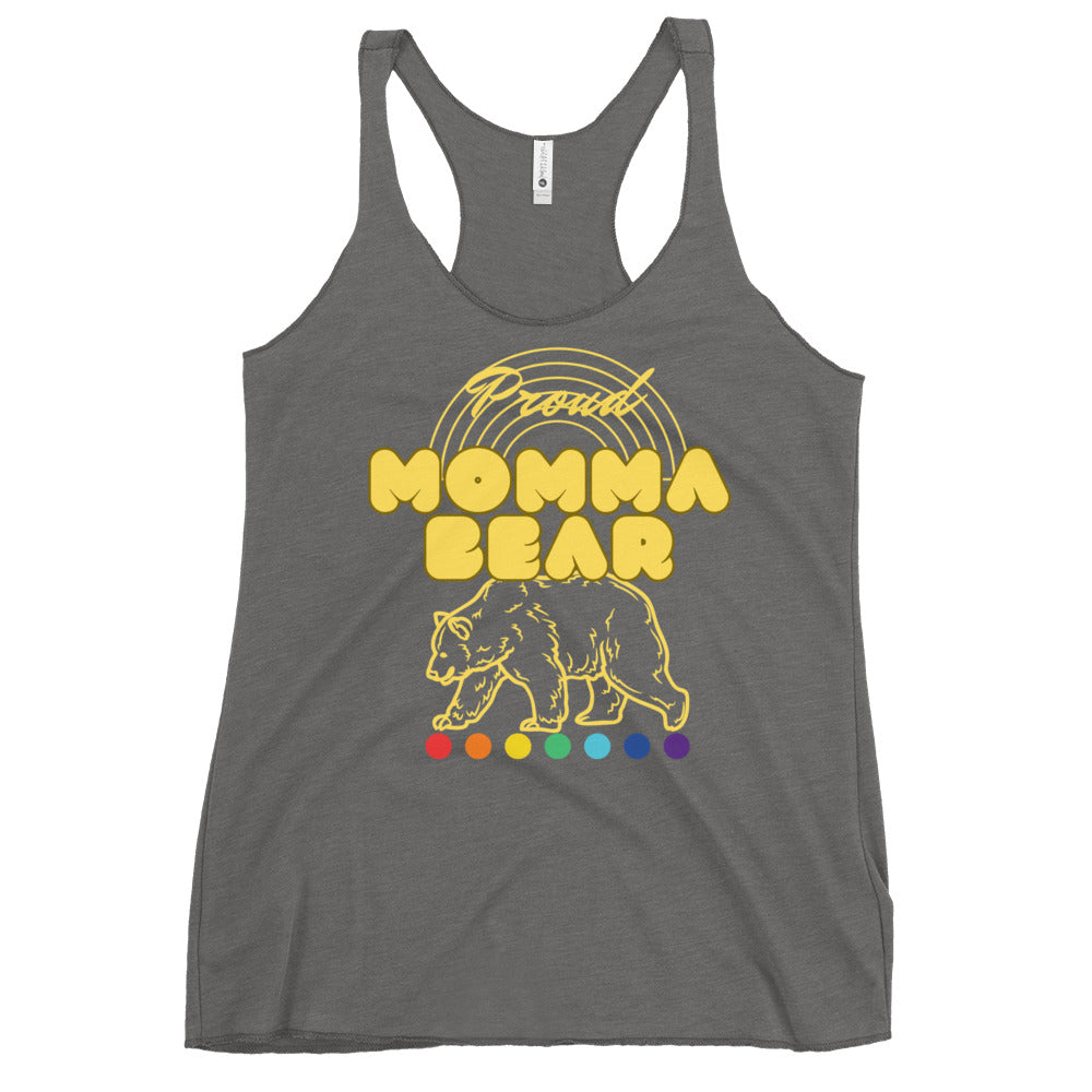 Proud Mama Bear racerback tank top, view 11 — Rose Gold Co