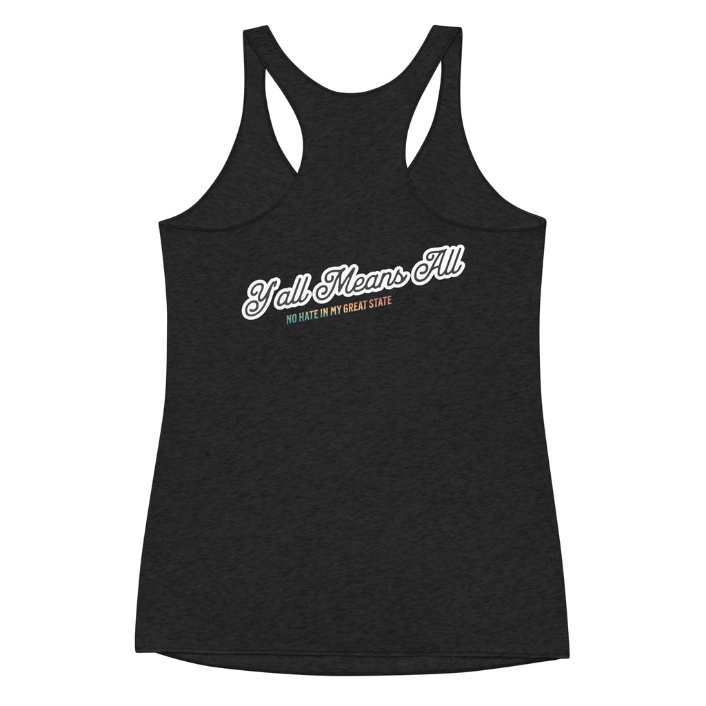 No Hate In My Great State women's racerback tank, view 5 — Rose Gold Co