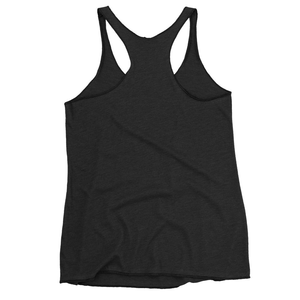 Proud Mom rainbow tri-blend racerback tank, view 8 — Rose Gold Co
