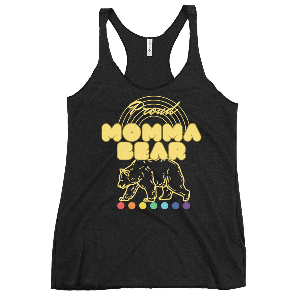 Proud Mama Bear racerback tank top, view 7 — Rose Gold Co