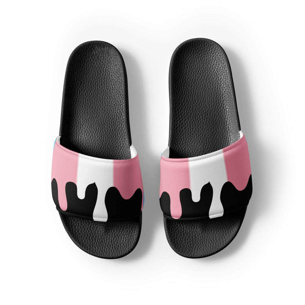 Trans melting pride flag women's slides, view 7 — Rose Gold Co