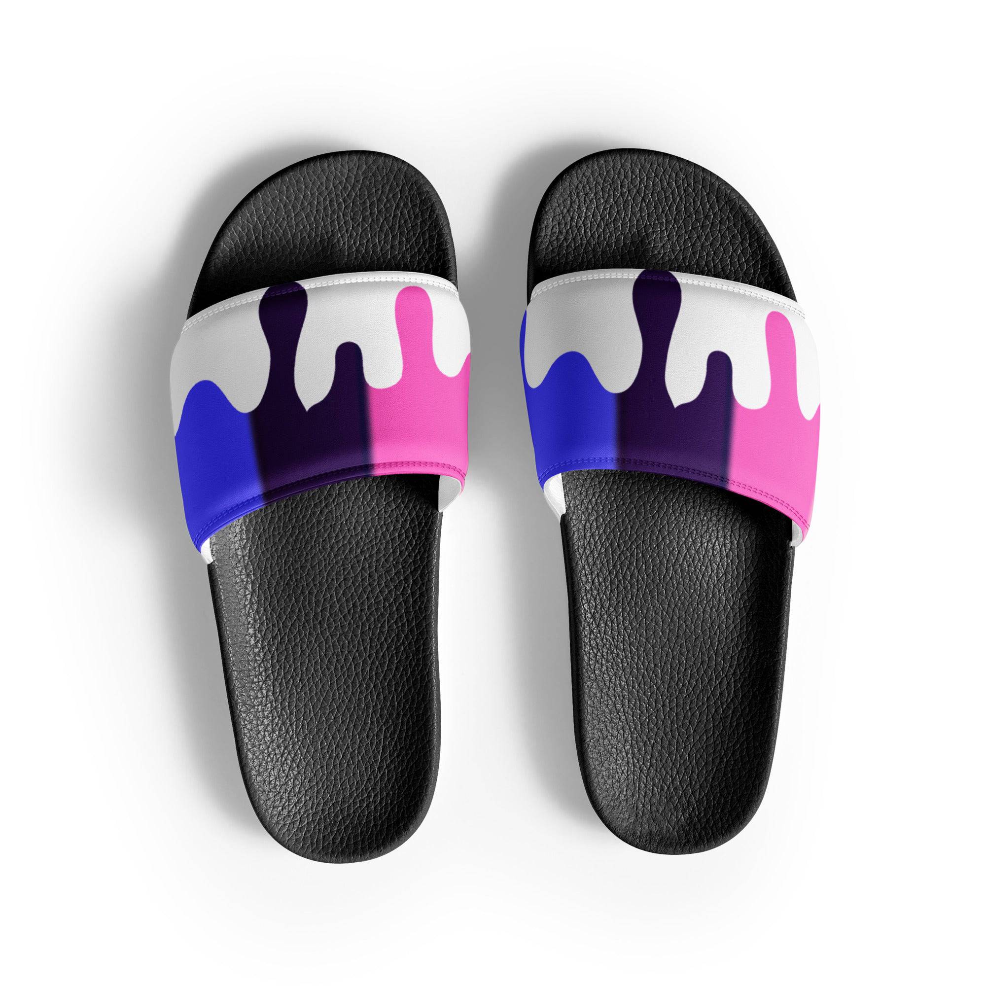 Omni melting pride flag women's slides, view 6 — Rose Gold Co