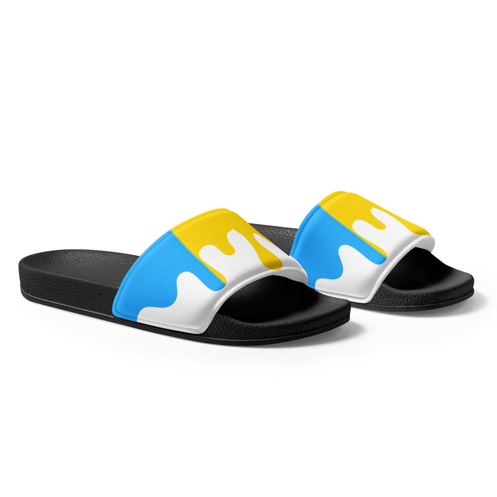 Pansexual melting pride flag women's slides, view 6 — Rose Gold Co